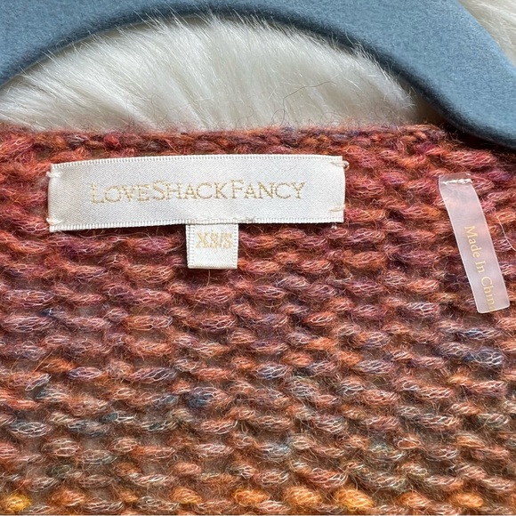LoveShackFancy Knit Rio Russet Alpaca Merino Oversized Sweater XS / SMALL Ombre - Picture 7 of 15